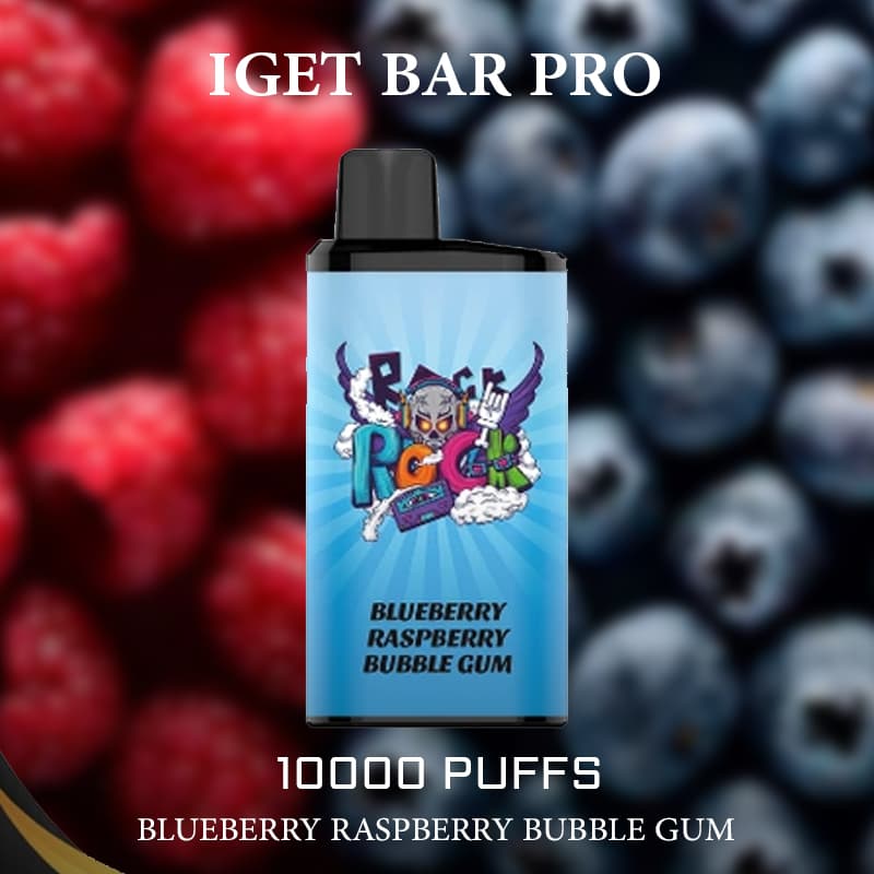 IGET BAR PRO BLUEBERRY RASPBERRY BUBBLE GUM - 10000 PUFFS — buy online Australia | Buy Vape Online