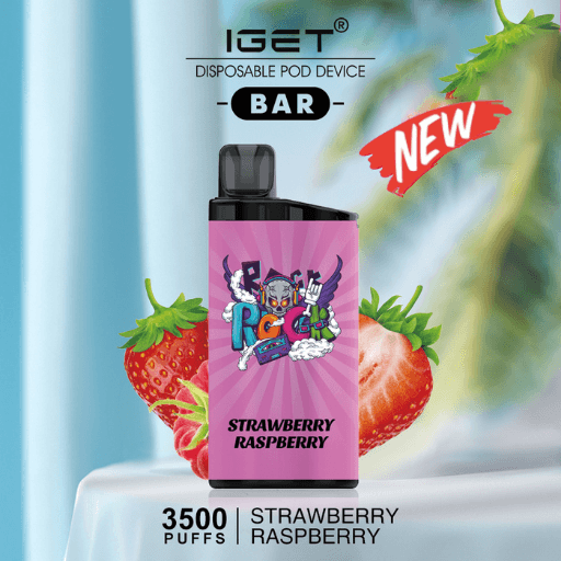IGET BAR STRAWBERRY RASPBERRY - 3500 PUFFS — buy online Australia | Buy Vape Online